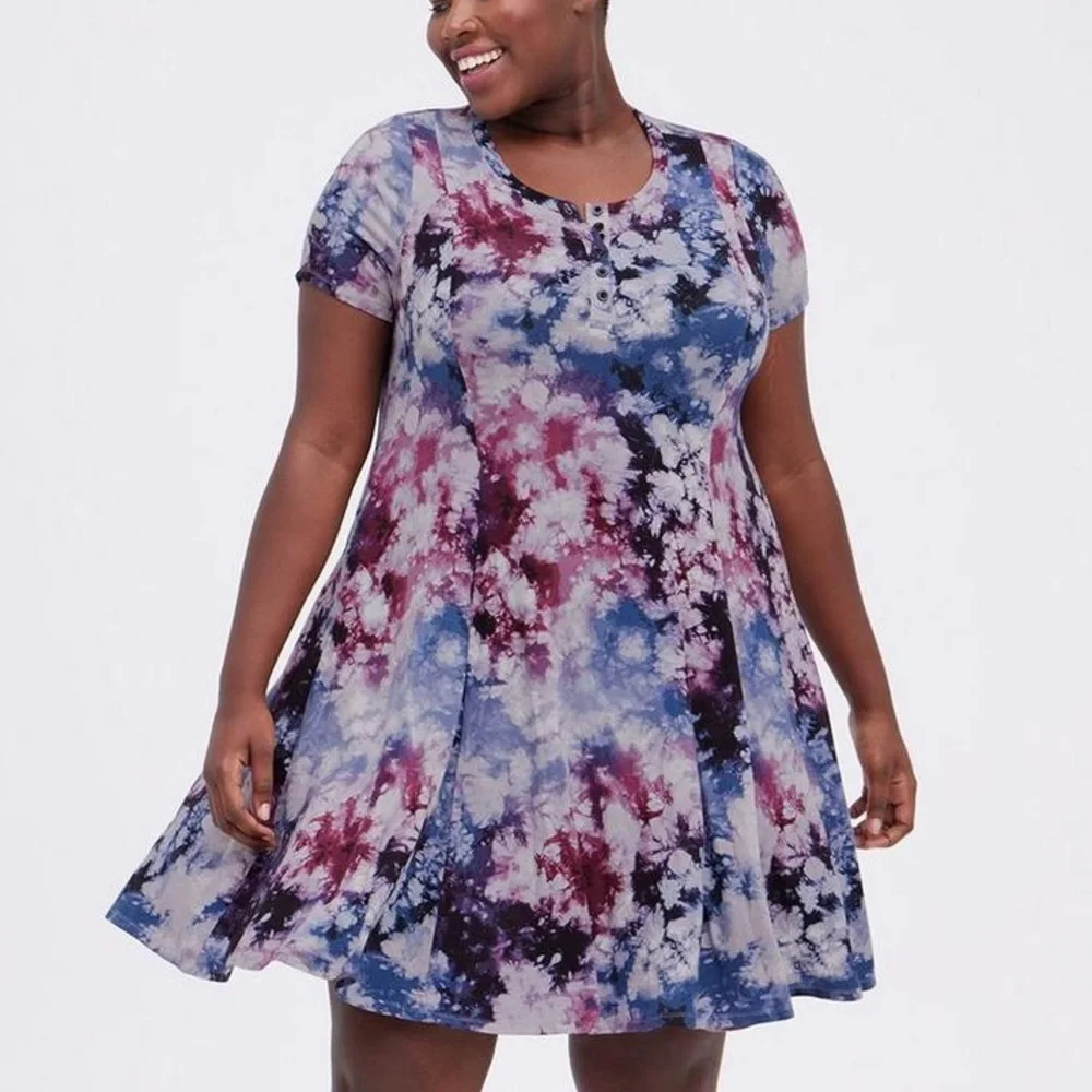 NWT! Multi Tie Dye Supersoft dress Size: 10